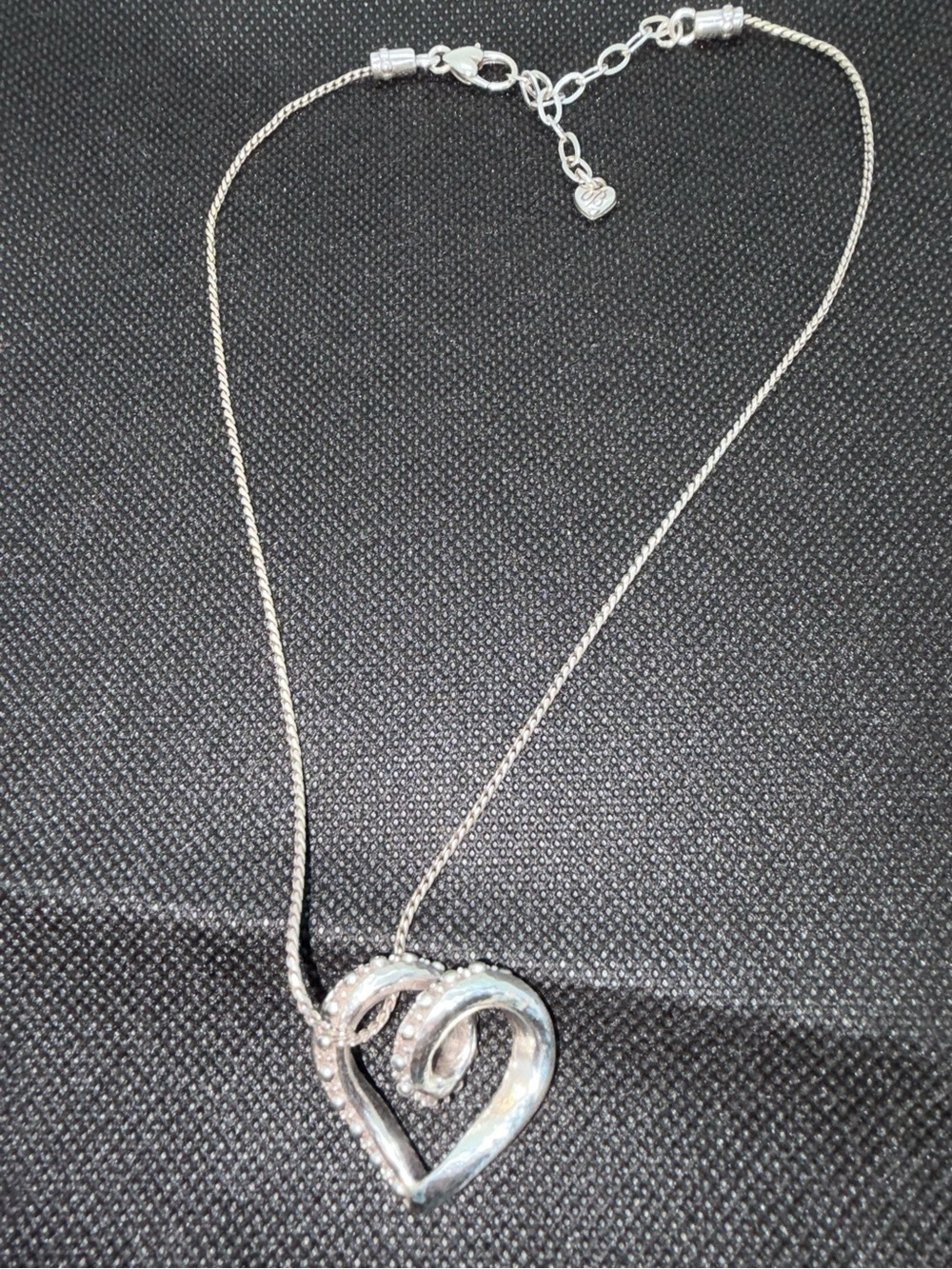 Brighton Silver Heart Outline Pendant Necklace